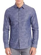 Michael Kors Slim-fit Woven Camo Shirt