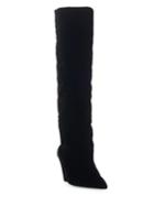 Saint Laurent Niki Tall Velvet Boots