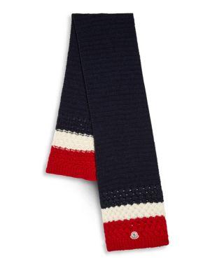 Moncler Striped Wool Scarf
