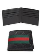 Gucci Gg Leather & Web Billfold Wallet