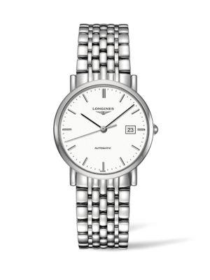 Longines Analog Stainless Steel Automatic Link Bracelet Watch