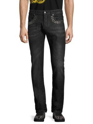 Versace Collection Stud Slim-fit Jeans