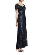 Tadashi Shoji Sequined Lace Off-the-shoulder Sweetheart Gown