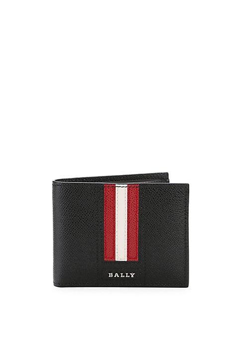 Bally Teyve Stripe Leather Billfold Wallet