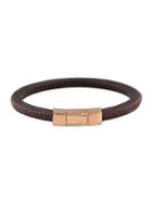 Tateossian Click Pelle Leather & Rose Goldplated Bracelet