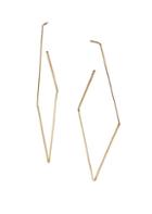 Lana Jewelry 14k Yellow Gold Diamond-shaped Wire Hoop Earrings