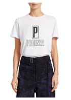 Proenza Schouler Pswl Baby Cotton Embroidered Logo Tee