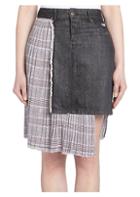 Each X Other Denim Pleated Combo Skirt
