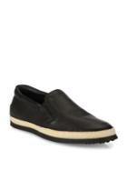 Tod's Leather Espadrille Slip-on Sneakers