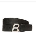 Bally B Oblique Embossed Leather Belt