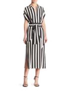 Akris Untitled Stripe Silk Crepe Dress