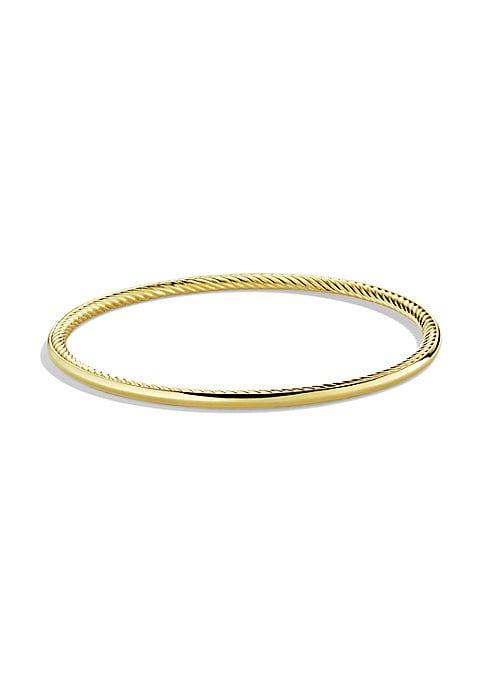 David Yurman Cable Classics 18k Gold Inside Bangle Bracelet