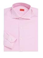 Isaia Micro Houndstooth Classic-fit Cotton Dress Shirt