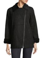 Eileen Fisher Shearling Leather Jacket