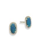 Meira T Diamond & Opal Stud Earrings