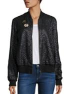 Love Sam French Cup Sequin Bomber Jacket