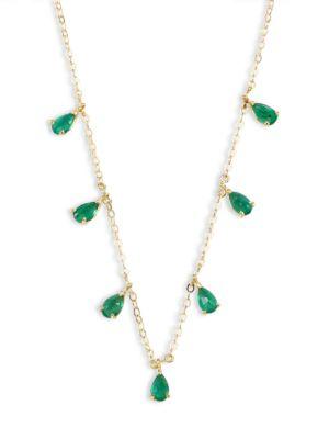Ila Anning Emerald & 14k Yellow Gold Necklace