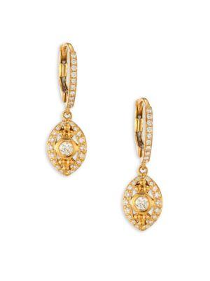 Temple St. Clair Evil Eye Diamond & 18k Yellow Gold Drop Earrings