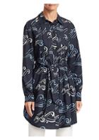 Emporio Armani Abstract Print Belted Tunic Top