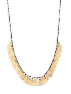 Sia Taylor Feathers Sterling Silver & 18k Yellow Gold Necklace