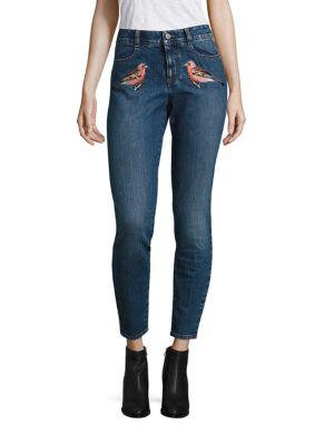 Stella Mccartney Embroidered High-waist Skinny Jeans