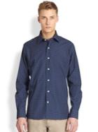 Saks Fifth Avenue Collection Printed Cotton Sportshirt