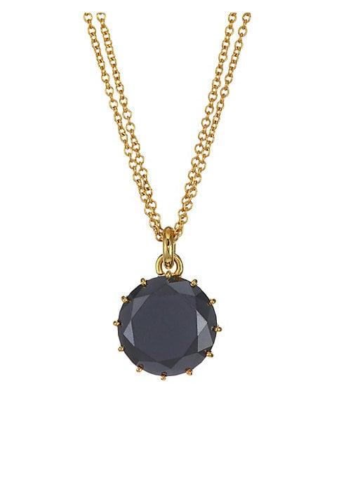 Renee Lewis 18k Yellow Gold & Black Diamond Pendant Necklace