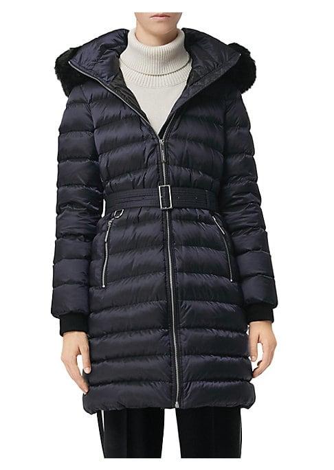 Burberry Limehouse Shearling Hooded Puffer Coat