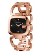 Gucci G-gucci Pink Goldtone Pvd Stainless Steel Open-link Bracelet Watch