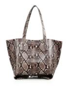 Marc Jacobs Wingman Snake-embossed Leather Tote