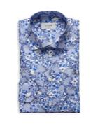 Eton Slim-fit Floral-print Cotton Poplin Dress Shirt