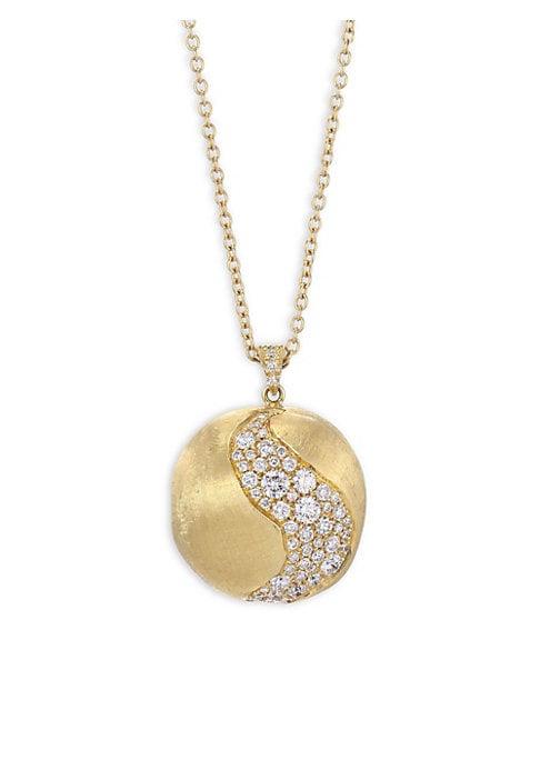 Marco Bicego Diamond & 18k Yellow Gold Long Pendant Necklace