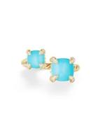 David Yurman Chatelaine Bypass Ring With Turquoise & Diamonds