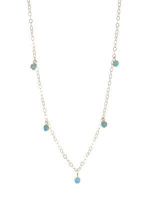 Ila Deborah Turquoise & 14k Gold Necklace