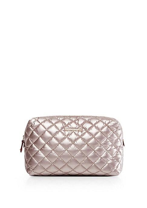 Mz Wallace Mica Quilted Nylon Cosmetic Pouch
