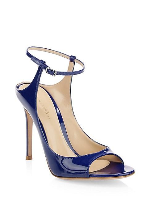 Gianvito Rossi Patent Leather Ankle-strap Sandals