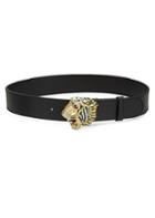 Gucci Tiger Buckle Leather Belt