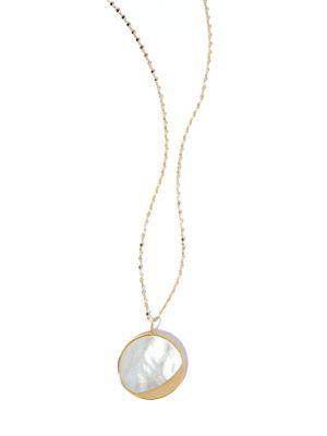Lana Jewelry Satin Mother-of-pearl & 14k Yellow Gold Pendant Necklace