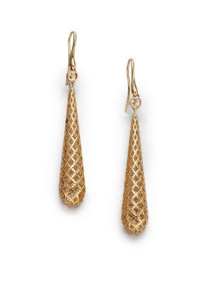 Gucci Diamantissima 18k Yellow Gold Teardrop Earrings