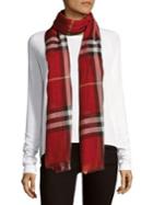 Burberry Giant Check Wool & Silk Scarf