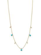 Zoe Chicco Diamond, Turquoise & 14k Yellow Gold Necklace