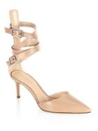 Gianvito Rossi Leather D'orsay Ankle-strap Pumps