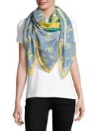 Coach Rexy Flower Patchwork Cotton & Silk Scarf