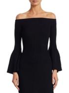 Jonathan Simkhai Released Rib Off-the-shoulder Bell Sleeve Top