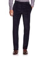 Saks Fifth Avenue Collection Flat-front Corduroy Pants