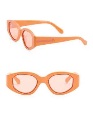Karen Walker Castaway 48mm Oval Sunglasses