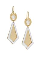 Stephanie Kantis Ego Two-tone Brushed Goldplated & Mother-of-pearl Earrings