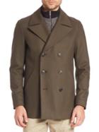 Theory Double-breasted Cashmere Blend Peacoat