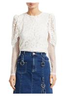 See By Chloe Lace Sheer Sleeve Blouse
