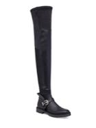 Fendi Wave Stretch Leather Over-the-knee Boots